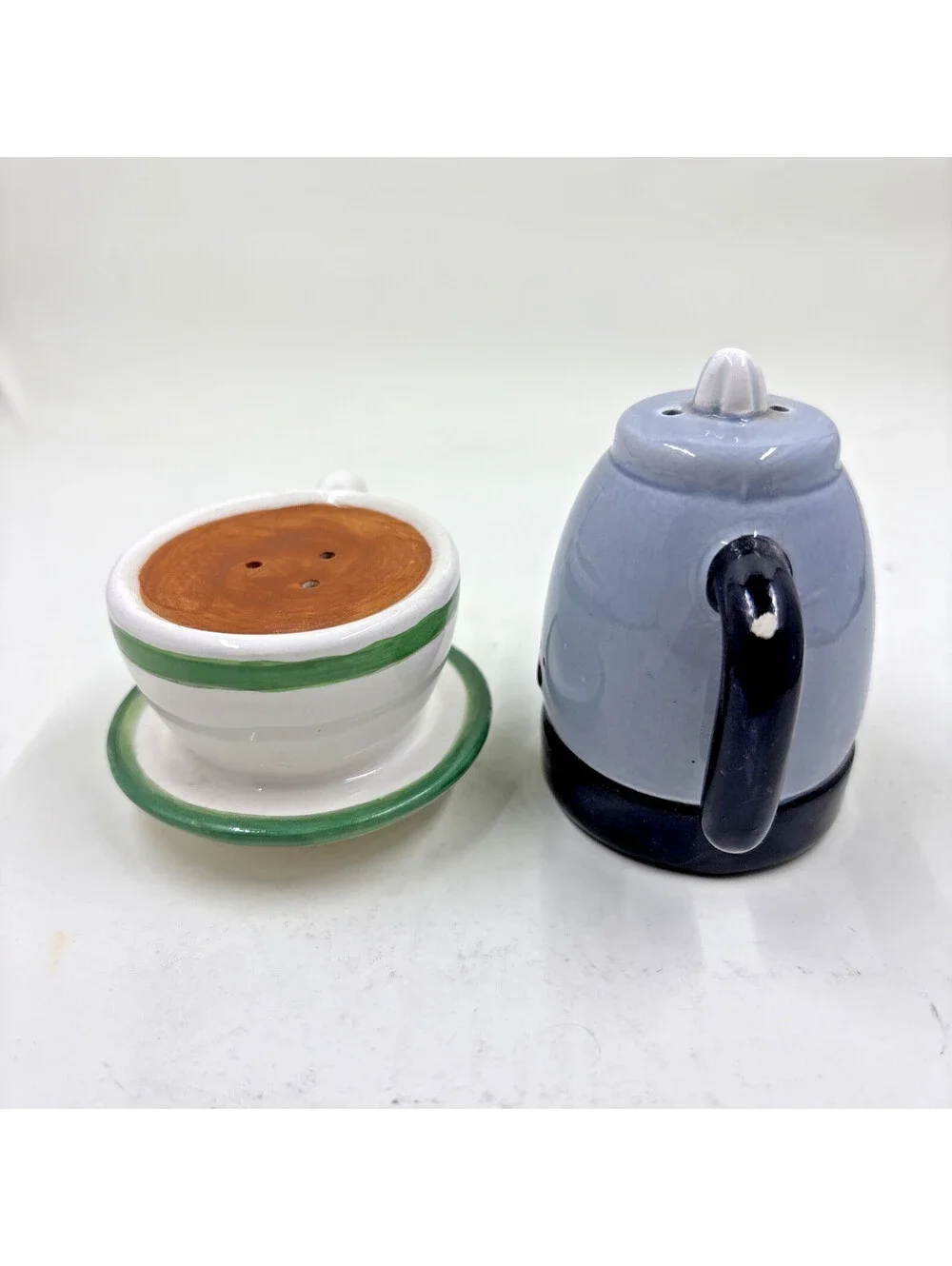 Vintage OCI Coffee Pot & Coffee Cup Salt and Pepper Shakers 1994